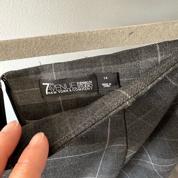 7th Avenue Plaid Pencil Skirt - Picture 3 of 3